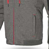 R-TECH - SUDADERA TEXTIL SUSPENTION HODDY NEGRA/GRIS