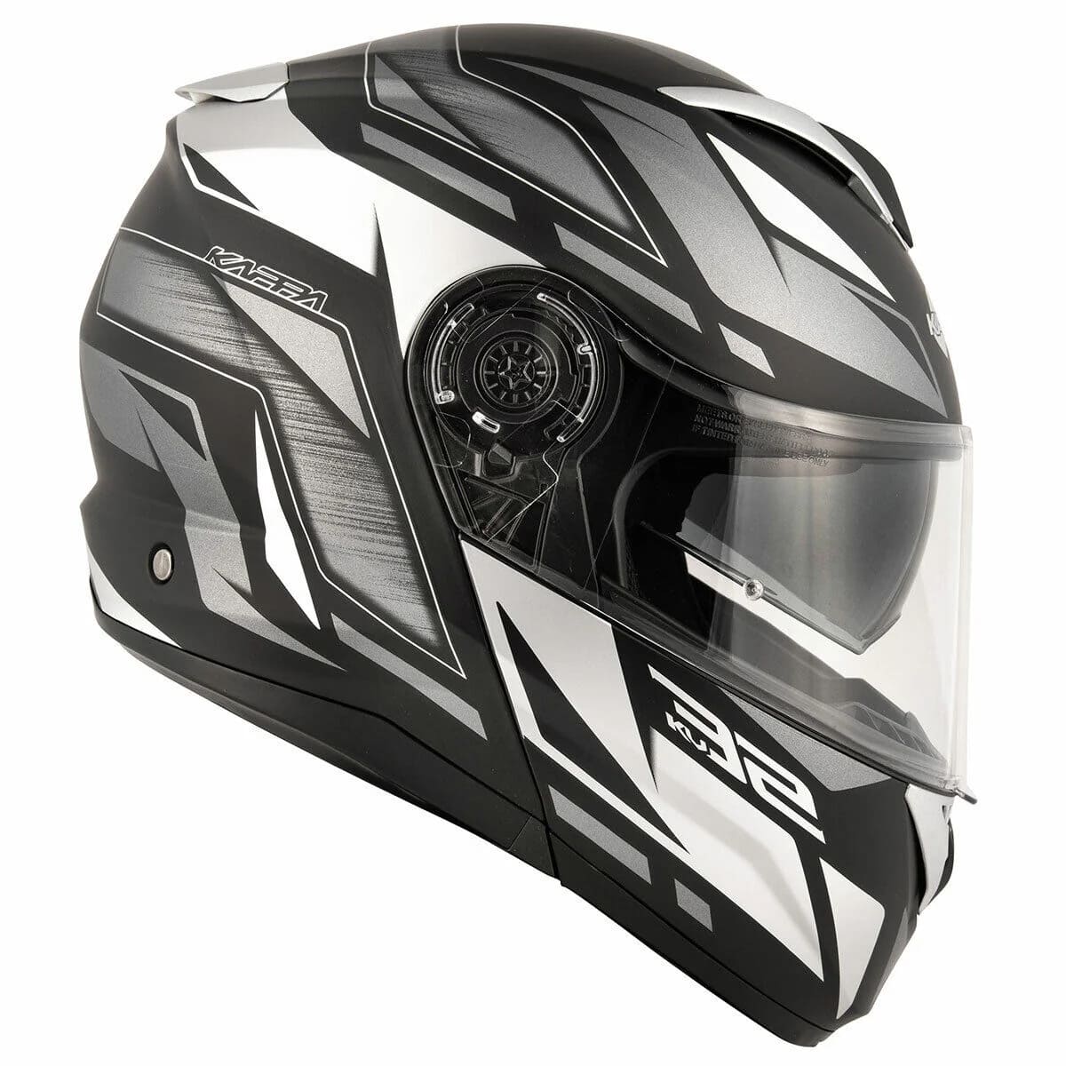 KAPPA KV32 Orlando Moto Abatible Casco Negro Plata - CASCO
