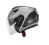 GIVI X.25 Target Scooter Cara Abierto Casco Titanium Negro Plata - CASCO