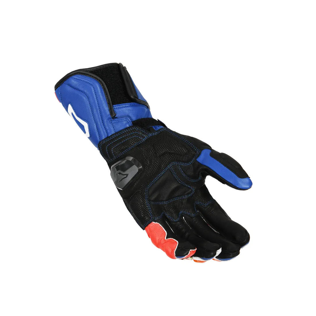 MACNA Powertrack Hombres Moto Guantes Negro Blanco Azul - GUANTES