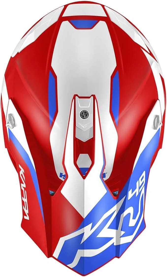 KAPPA KV49 Motocicleta Motocross Casco Rojo Blanco - CASCO
