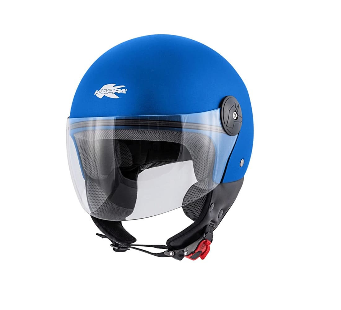 KAPPA KV40 Hawaii Moto Cara Abierta Casco Azul Mate - CASCO