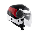 KAPPA KV37 EVO Moto Cara Abierta Casco Blanco Marrón Negro - CASCO