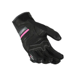 MACNA CHIZA Señoras Moto Cuero Guantes Negro Gris Rosa - GUANTES