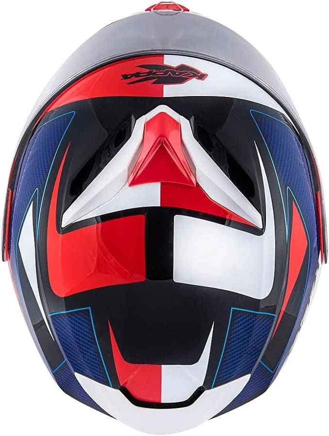 KAPPA KV32 Orlando Moto Seguridad Modular Casco Matt Azul Rojo - CASCO