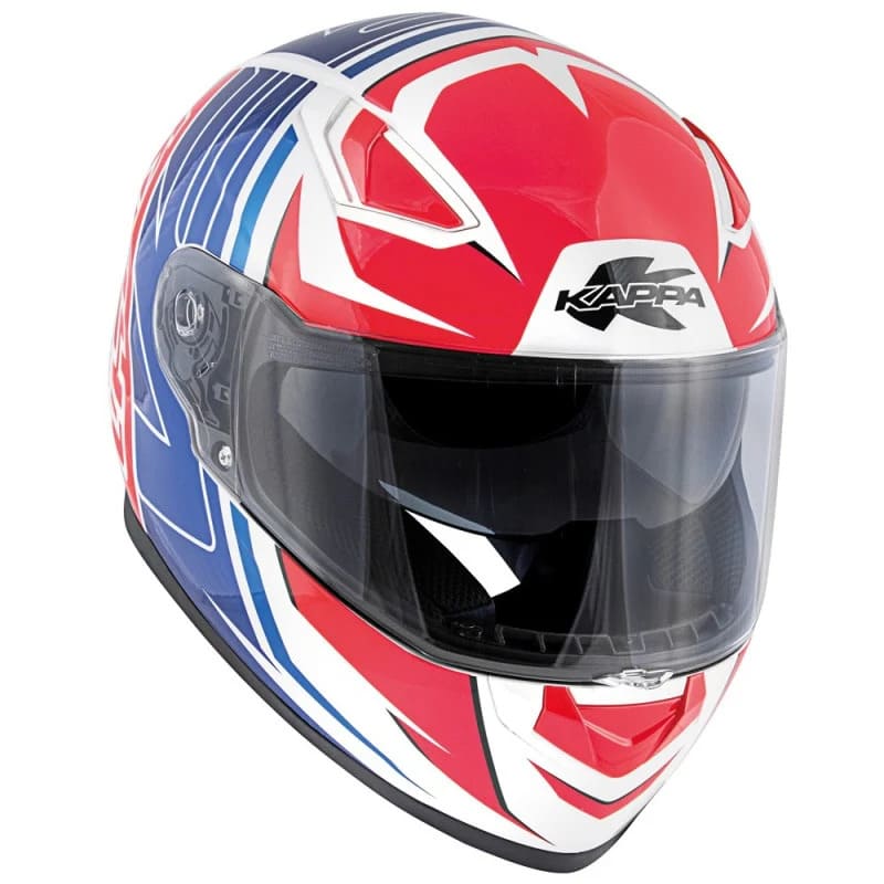 KAPPA KV41 Dallas Moto Integral Turismo Casco Blanco Brillante Rojo - CASCO