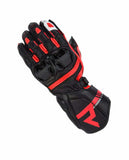 REBEL HORN - GUANTES PIEL ST LONG NEGRO/GRIS/ROJO