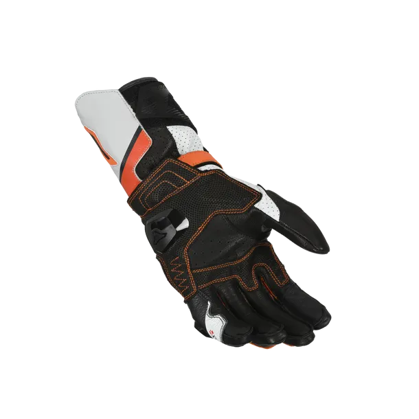 MACNA PROTEGO Hombre Moto Cuero Guantes Blanco Naranja Negro - GUANTES