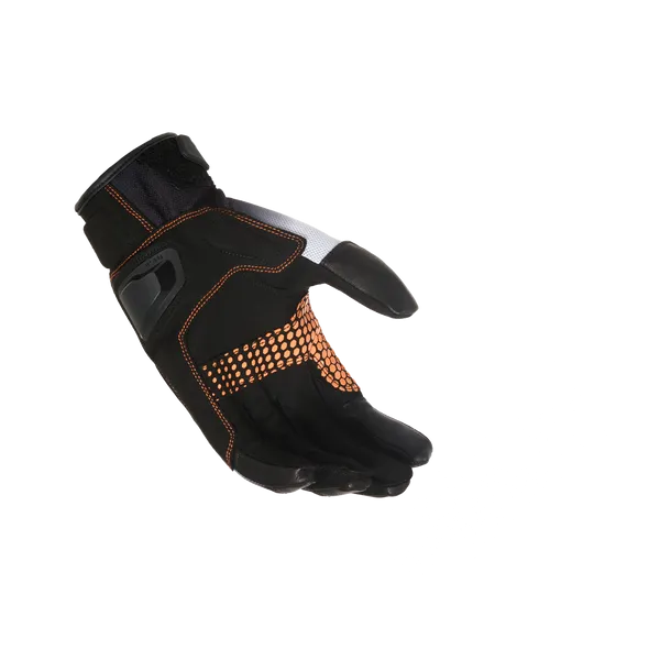 MACNA JUGO Moto Cuero Deportes Guantes Negro Blanco Naranja - GUANTES