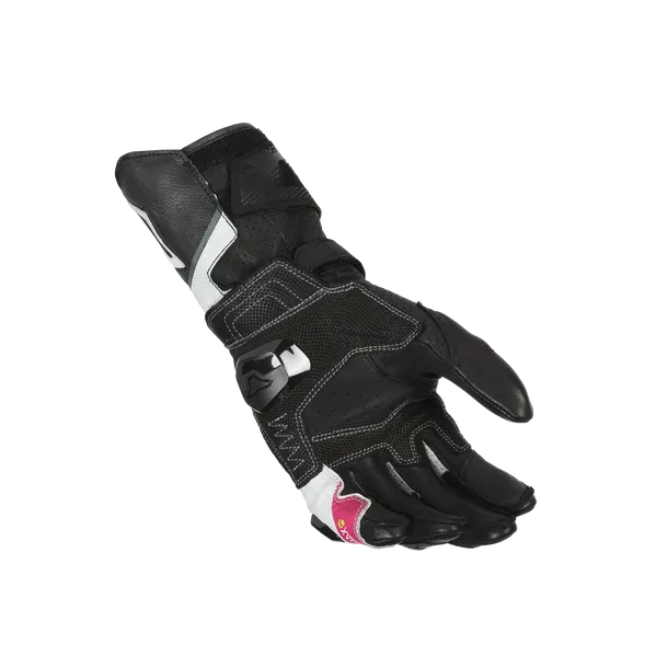 MACNA PROTEGO Mujer Moto Cuero Guantes Blanco Rosa Negro - GUANTES