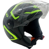 KAPPA KV40 Hawaii Moto Cara Abierta Dama Casco Negro Titanio Rosa - CASCO