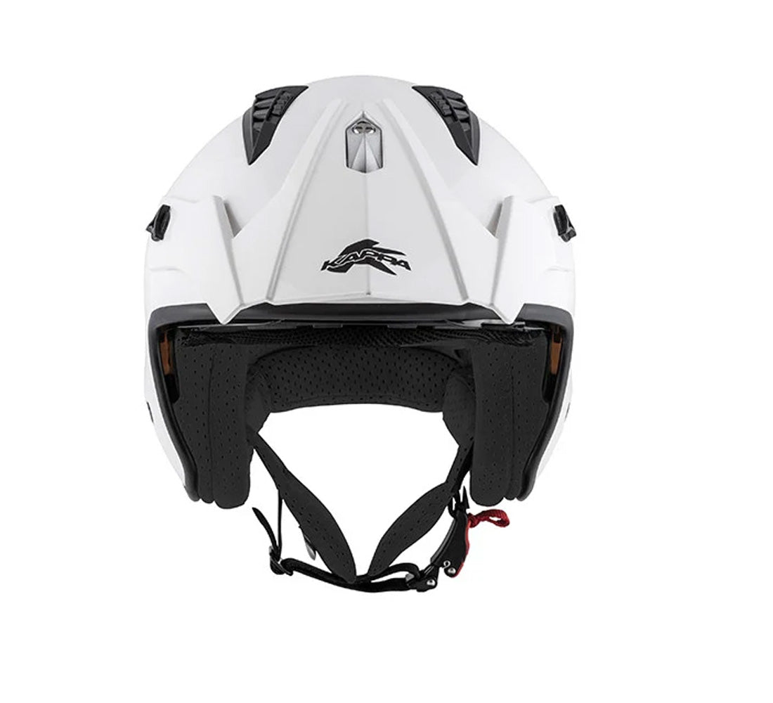 KAPPA KV45 Trial Estilo Retro Jet Casco Blanco Brillante - CASCO