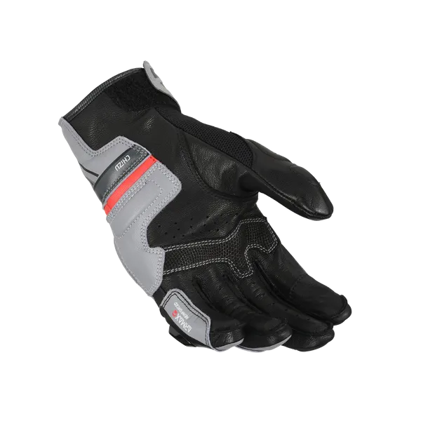 MACNA CHIZU Moto Cuero Guantes Gris Negro Rojo - GUANTES
