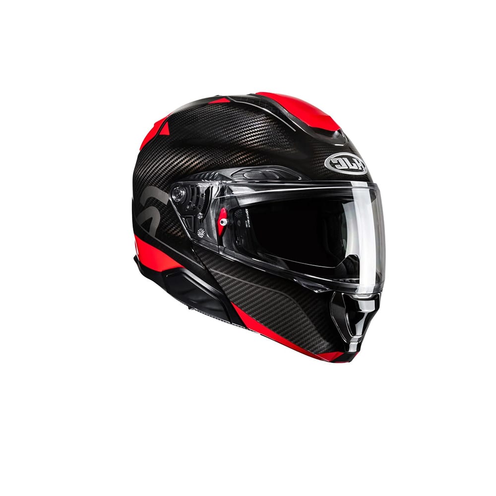 HJC RPHA 91 NOELA CARBON MC1 CASCO MODULAR NEGRO ROJO