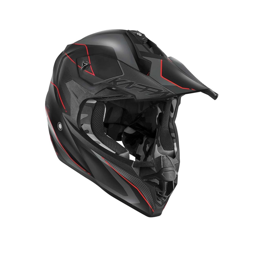 Kappa KV49 EVO Chaser moto Cross Casco Negro Gris Rojo - CASCO