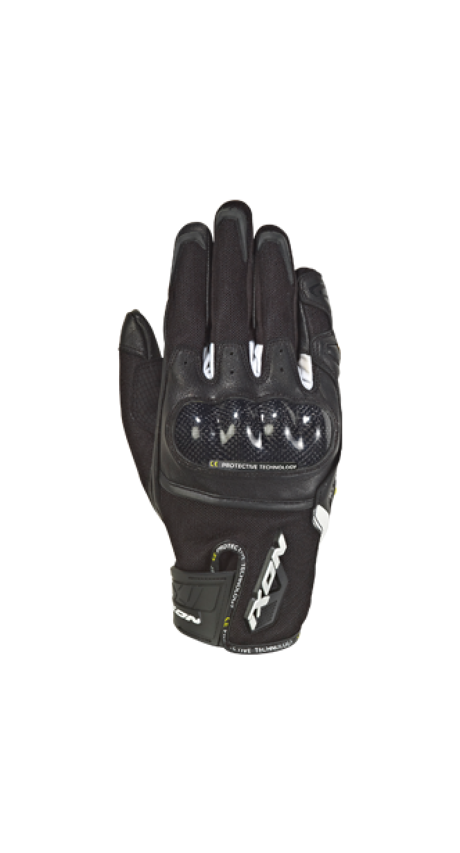 RS Rise Air hombres Roadster ligeros Guantes negro blanco - GUANTES
