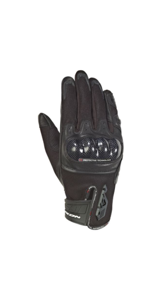 IXON RS Rise Air hombre Roadster Moto Guantes NEGRO - GUANTES