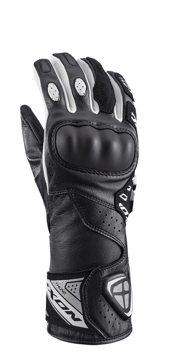 IXON THUND MUJER GUANTES MOTO NEGRO BLANCO - GUANTES