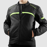 OZONE NEO CHAQUETA DE MOTO HOMBRE TEXTIL NEGRO AMARILLO