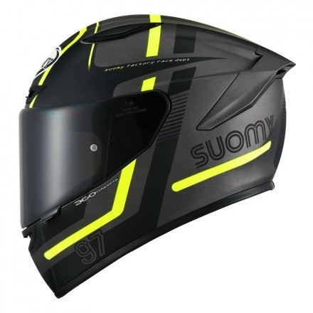 SUOMY-CASCOS TRACK-1 NINETY SEVEN MATT GUN METAL/YELLOW - SECURTEX MOTOR S.L (t/a MaximoMoto)
