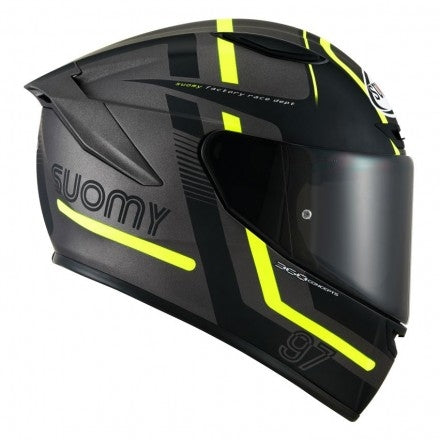 SUOMY-CASCOS TRACK-1 NINETY SEVEN MATT GUN METAL/YELLOW - SECURTEX MOTOR S.L (t/a MaximoMoto)