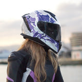 CASCO INTEGRALE CGM 311F BLAST CLOUD BIANCO OPACO VIOLA