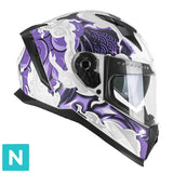 CASCO INTEGRALE CGM 311F BLAST CLOUD BIANCO OPACO VIOLA
