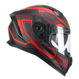 CGM 311M BLAST MAYA Integral Para Moto Casco Negro Rojo Mate