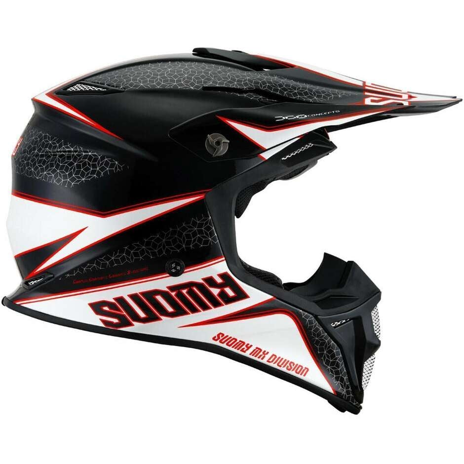 Casco de moto de seguridad todoterreno Suomy MX Speed pro transición blanco