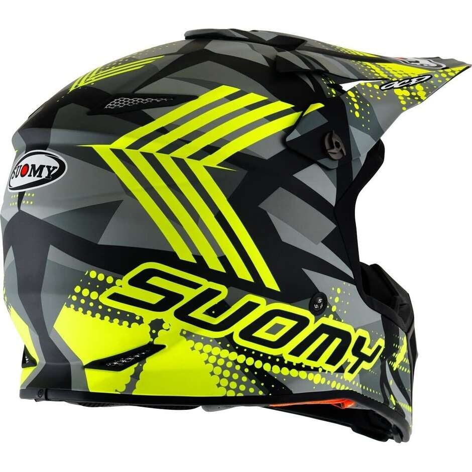 SUOMY-CASCOS MX SPEED PRO SERGEANT MATT GREY/YELLOW FLUO