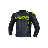 OZONE - Chaqueta Piel RS600 BLACK/FLUO YELLOW - 46 / BLACK/FLUO YELLOW