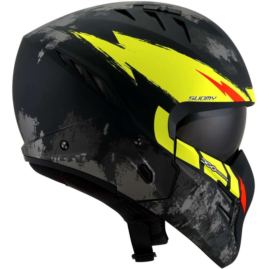 SUOMY-CASCOS ARMOR HI VOLT MATT BLACK/YELLOW