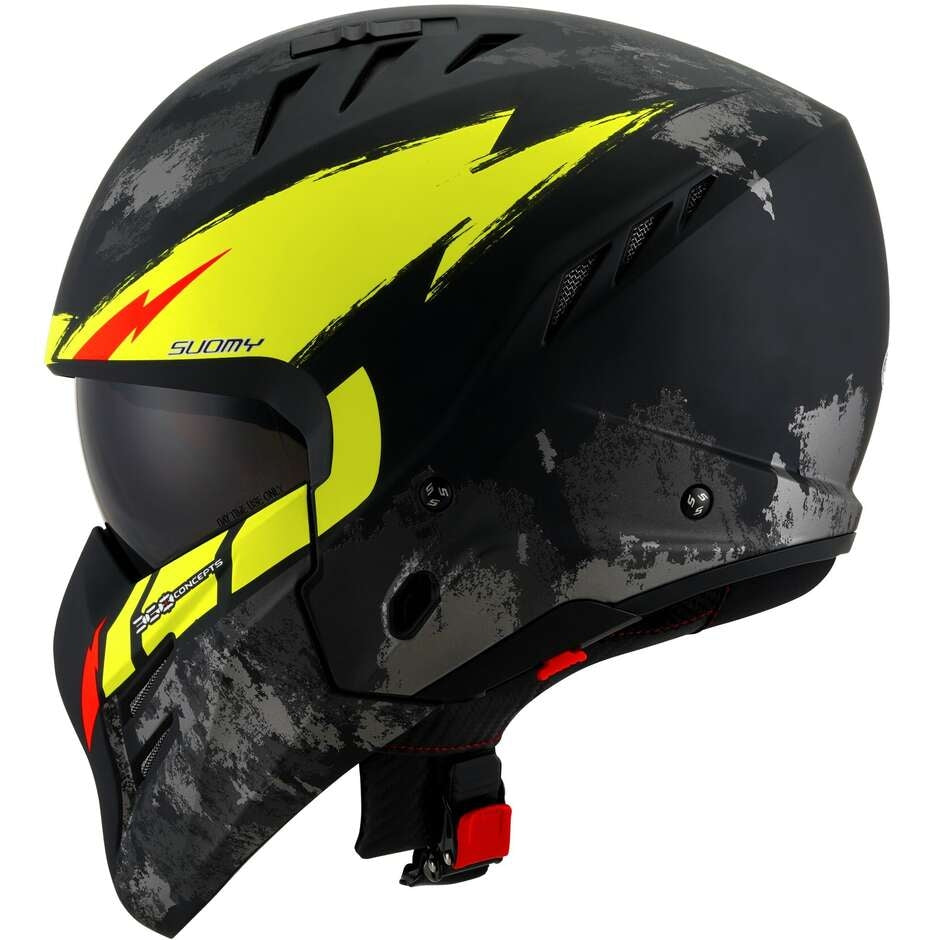 SUOMY-CASCOS ARMOR HI VOLT MATT BLACK/YELLOW