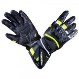 R-TECH - Guante Piel Robo Man Negro/Amarillo Fluor