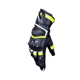 R-TECH - Guante Piel Robo Man Negro/Amarillo Fluor