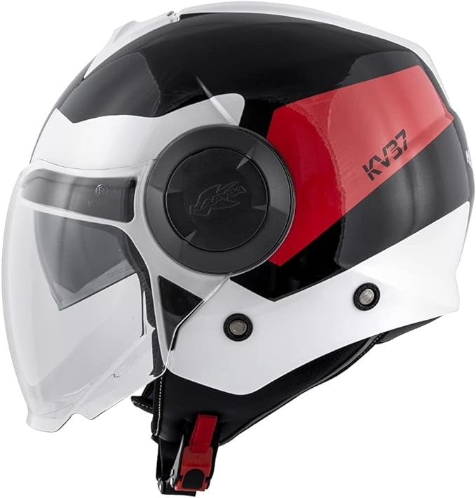 KAPPA - CASCO JET KV37/EVOD/SHARP BLANCO-BR/NEGRO/ROJO