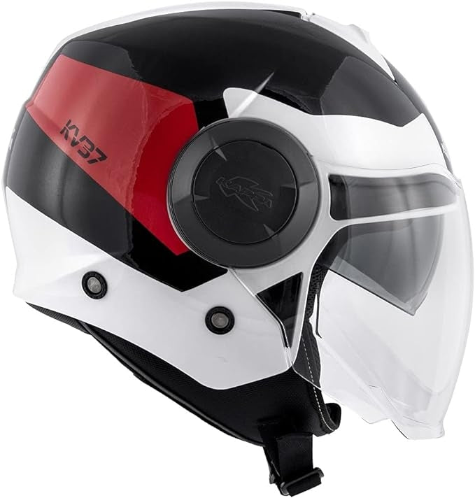 KAPPA - CASCO JET KV37/EVOD/SHARP BLANCO-BR/NEGRO/ROJO