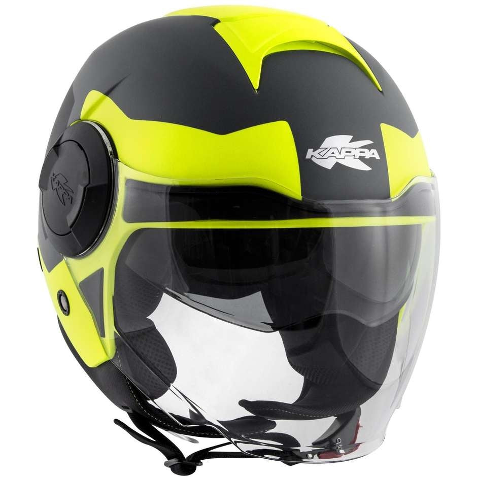 KAPPA - CASCO JET KV37/EVOD/STYLE NEGRO-MT/TITANI/YELLOW