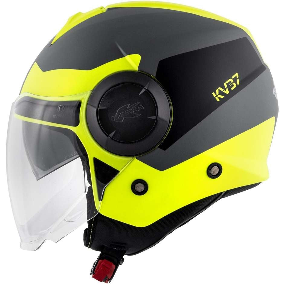 KAPPA - CASCO JET KV37/EVOD/STYLE NEGRO-MT/TITANI/YELLOW