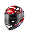 KAPPA - CAPACETE COMPLETO KV41/DALLAS.O/PLD/FIGHTER VERMELHO-BR/AZUL/BRANCO