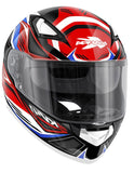 KAPPA - CAPACETE COMPLETO KV41/DALLAS.O/PLD/FIGHTER VERMELHO-BR/AZUL/BRANCO