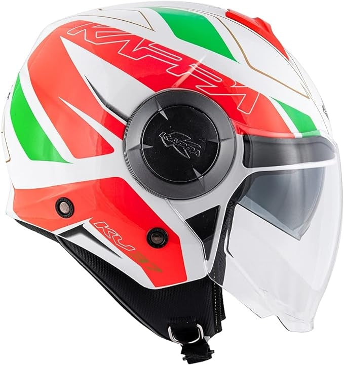 KAPPA - CASCO JET KV37/OREGON.D/READY BLANCO-BR/ROJO/VERDE