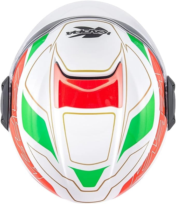 KAPPA - CASCO JET KV37/OREGON.D/READY BLANCO-BR/ROJO/VERDE