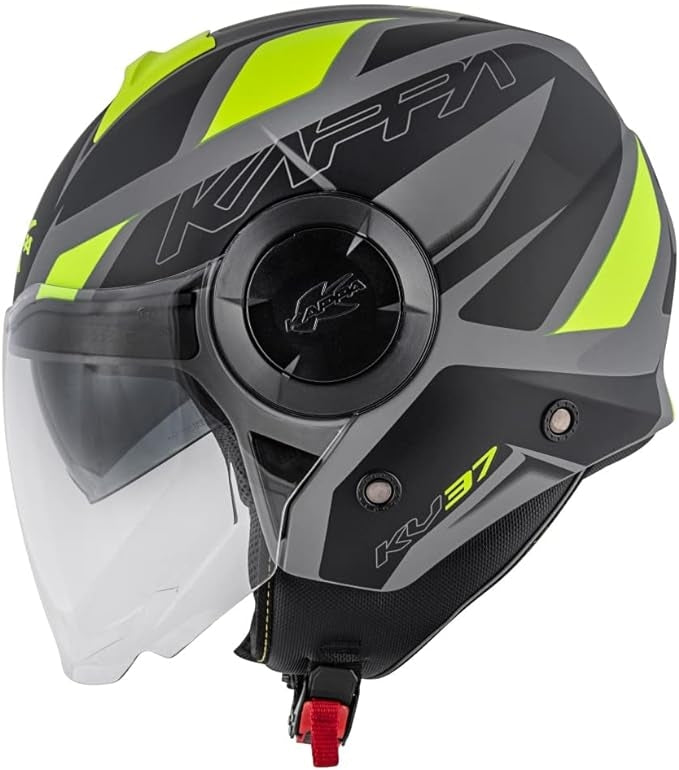 KAPPA - CASCO JET KV37/OREGON.D/READY GRIS-MT/NEGRO/YELLOW