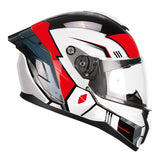CGM 330S RIOT SPACE Integral Moto Casco Blanco Negro Rojo