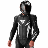 SHIMA MISSION ST Herren-Motorradjacke Schwarz Weiß