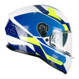 CGM 333G ONYX SPORT Integral Moto Casco Azul Amarillo Fluo