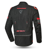 R-TECH Chaqueta Textil Knight Rider (Long) Negro/Antracita/Rojo