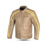 BELA - Chaqueta Piel Night Hawk Vinatge Marrón/Beige