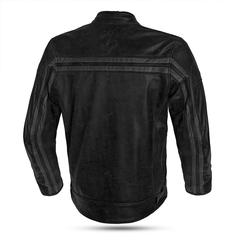 BELA - Chaqueta Piel Night Hawk Vintage Negro/Gris